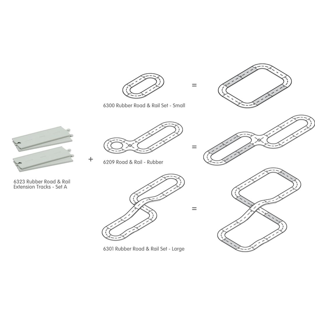 Rubber Road & Rail Expansion Tracks - Set A