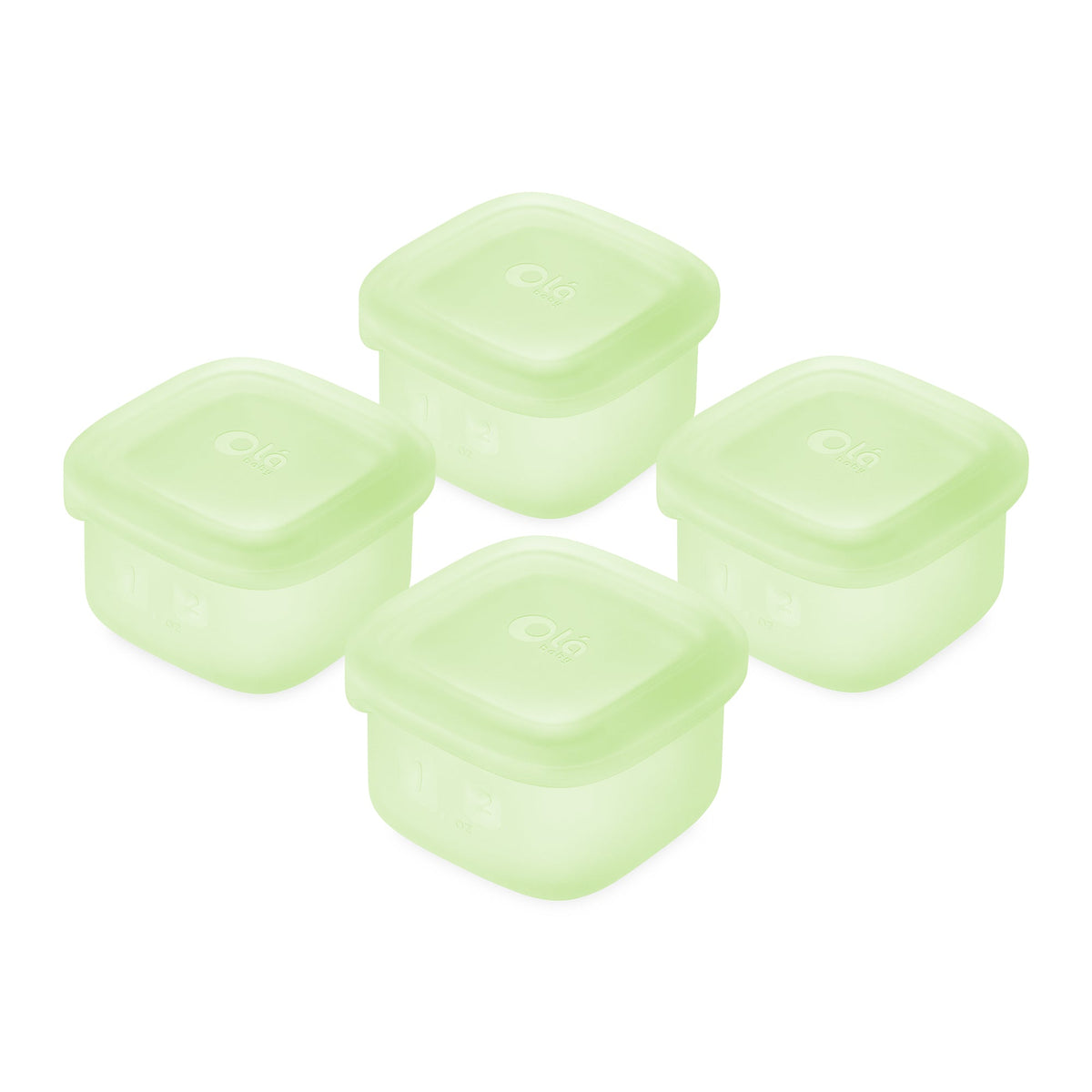 Silicone Baby Food Storage Containers, Freezer-Safe (4-Pack)