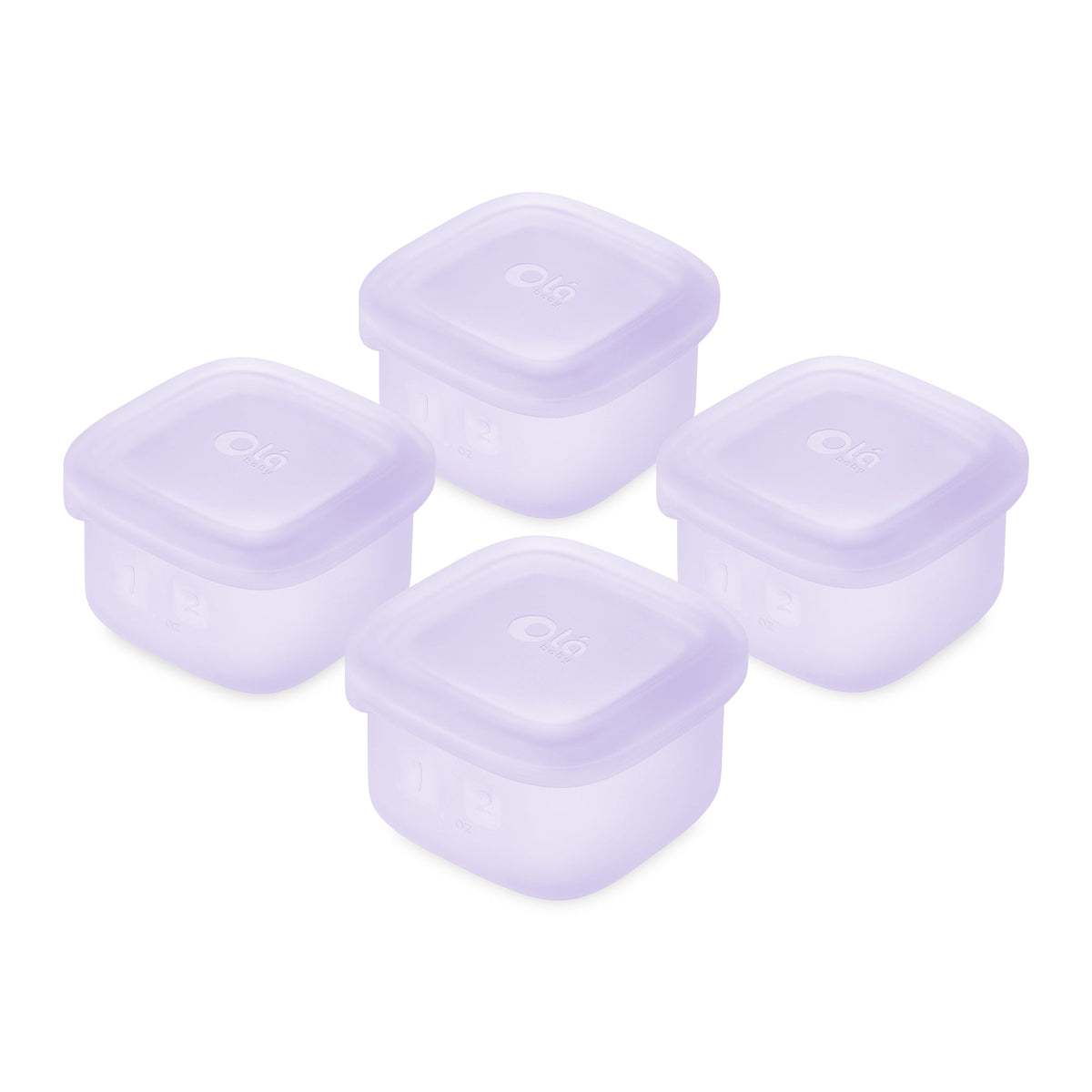Silicone Baby Food Storage Containers, Freezer-Safe (4-Pack)