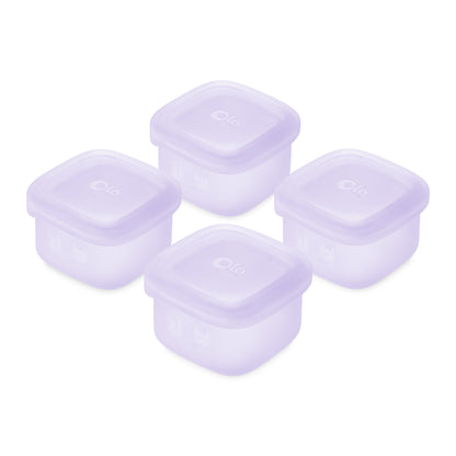 Silicone Baby Food Storage Containers, Freezer-Safe (4-Pack)