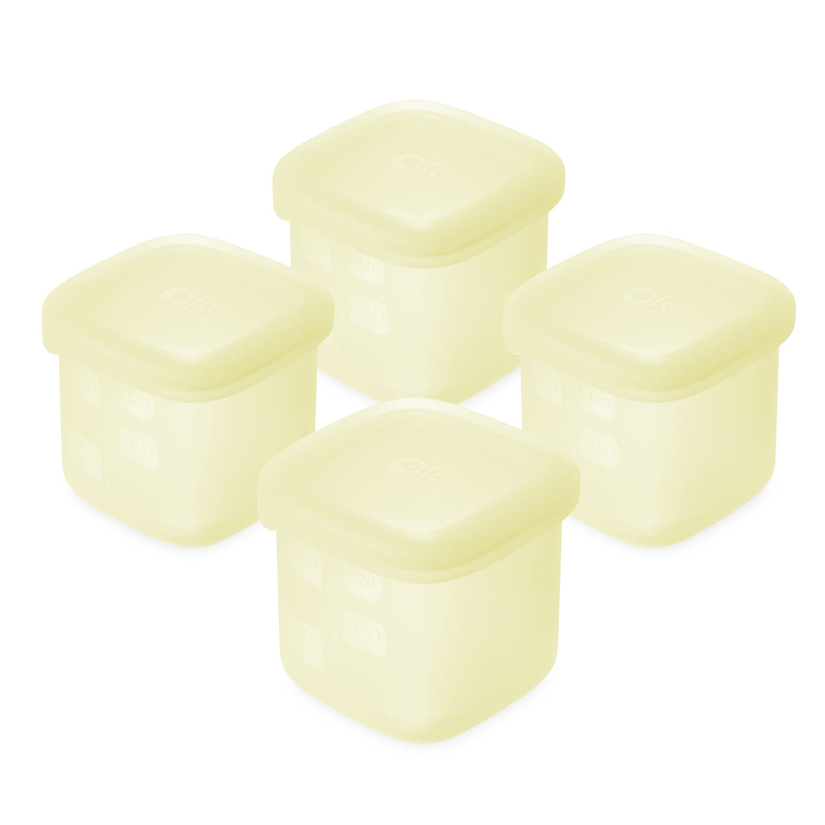 Silicone Baby Food Storage Containers, Freezer-Safe (4-Pack)