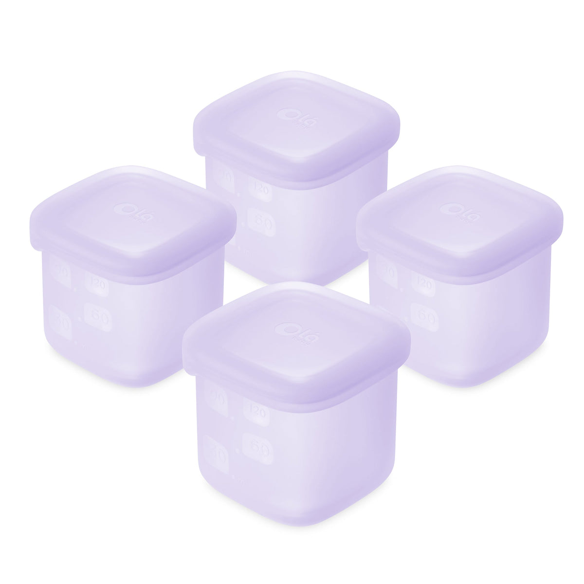 Silicone Baby Food Storage Containers, Freezer-Safe (4-Pack)