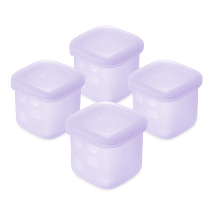 Silicone Baby Food Storage Containers, Freezer-Safe (4-Pack)