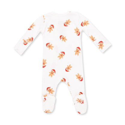 Simple Gingerbread- Ribbed - 2 Way Zipper Footie