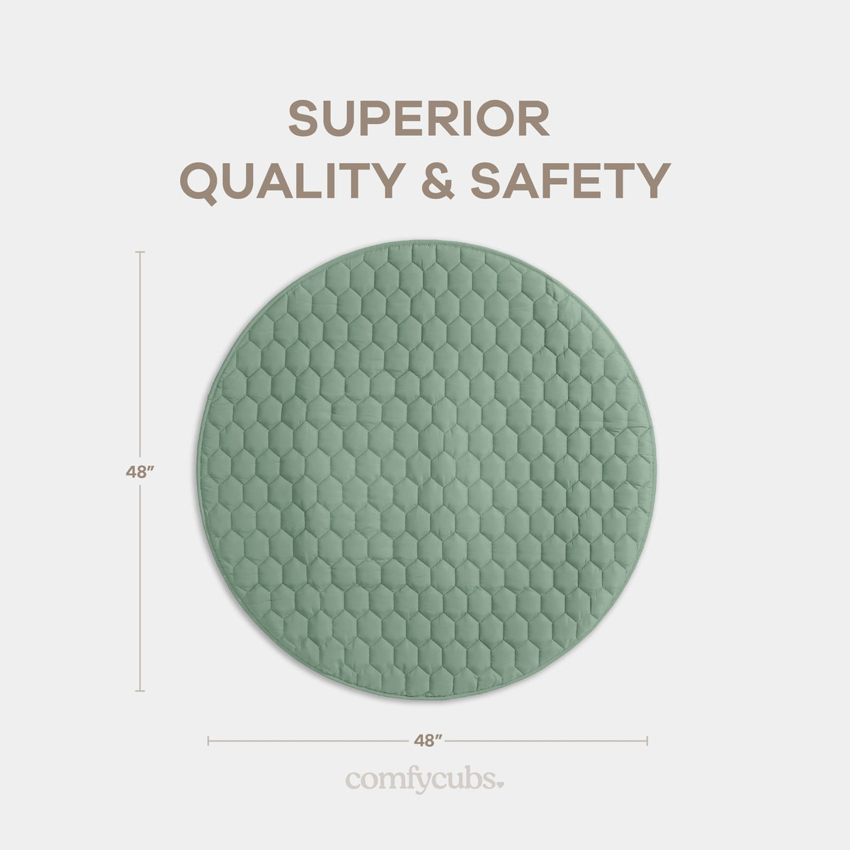 Play Mat with Non-Slip Bottom in Fern