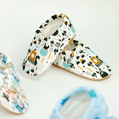 Ella Bonna Non-Slip Sole Viking Patterned Baby Booties, Home Boot Slippers Nursery Shoes