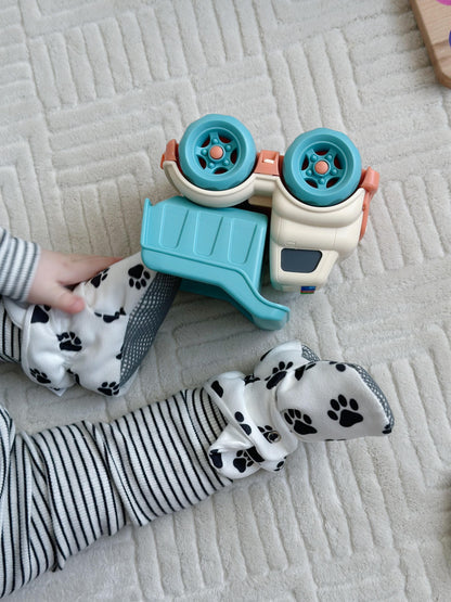 Organic Cotton Baby Booties, Non-Slip Sole, Cotton Newborn Booties Home Nursery Shoes, Dog Paw