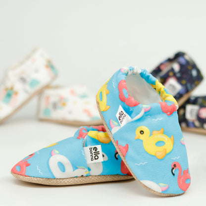 Ella Bonna Non-Slip Sole Duck Patterned Baby Booties, Home Boot Slippers Nursery Shoes