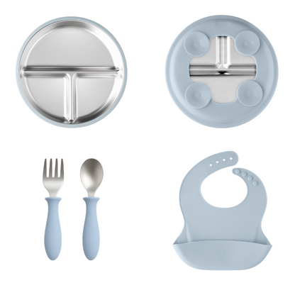Stainless Steel Toddler Feeding Set 12+ Months- Mocha Mousse