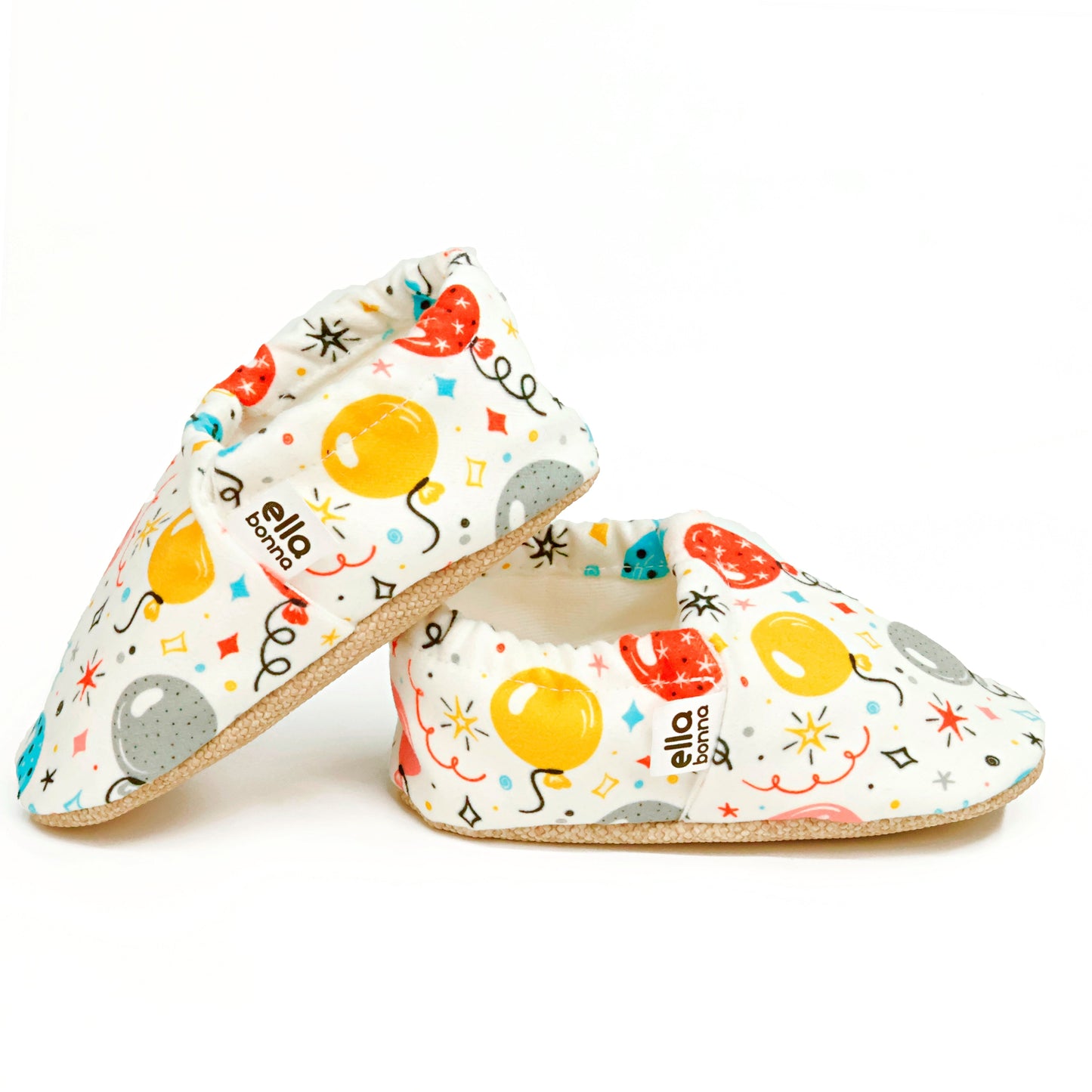Ella Bonna Non-Slip Sole Balloons Patterned Baby Booties, Home Boot Slippers Nursery Shoes
