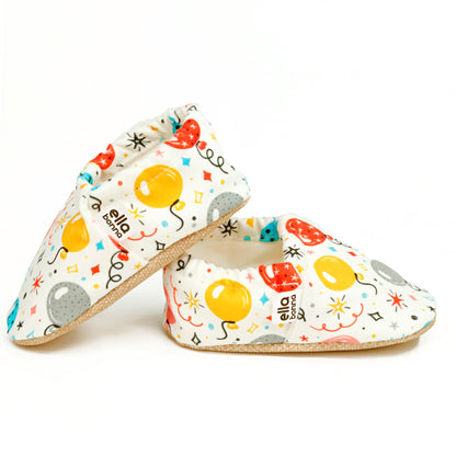 Ella Bonna Non-Slip Sole Balloons Patterned Baby Booties, Home Boot Slippers Nursery Shoes