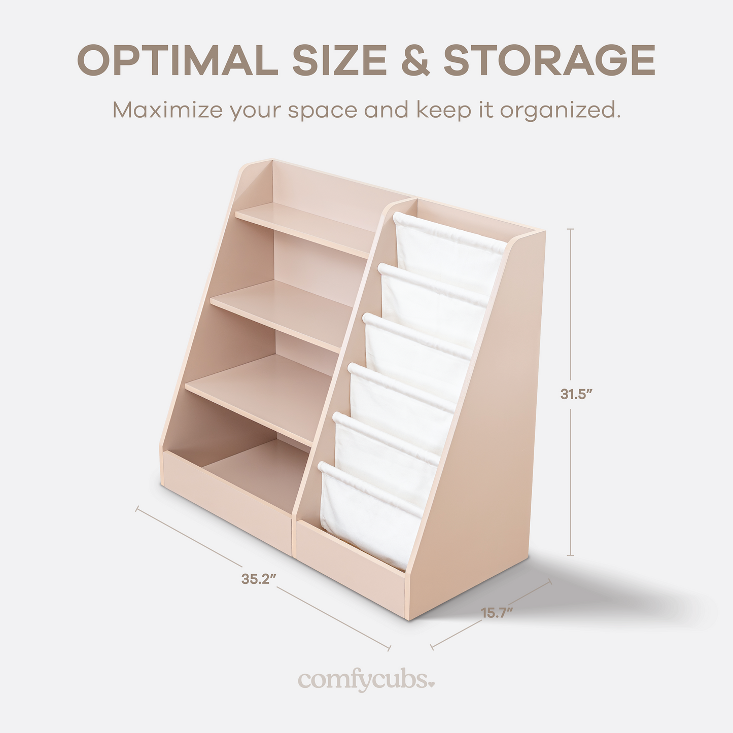 Kids Bookshelf - Blush