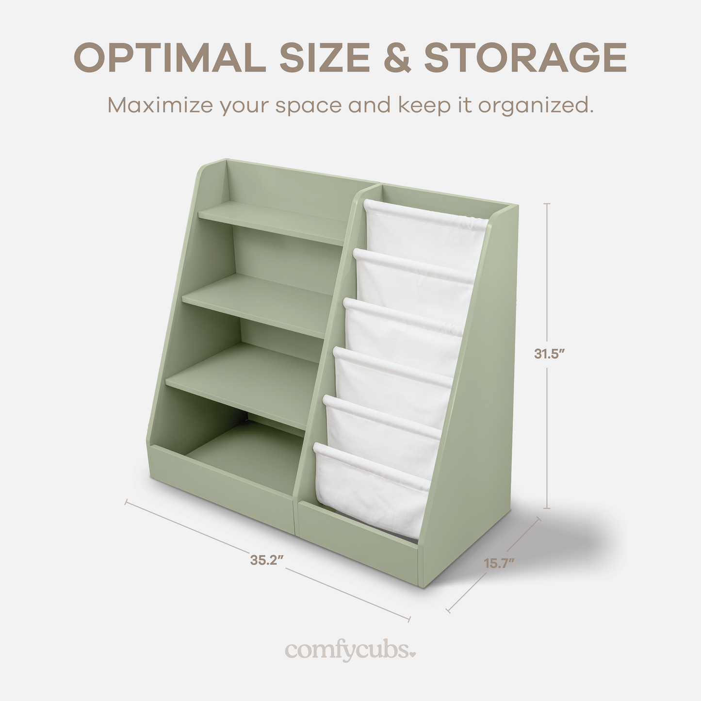 Kids Bookshelf - Sage