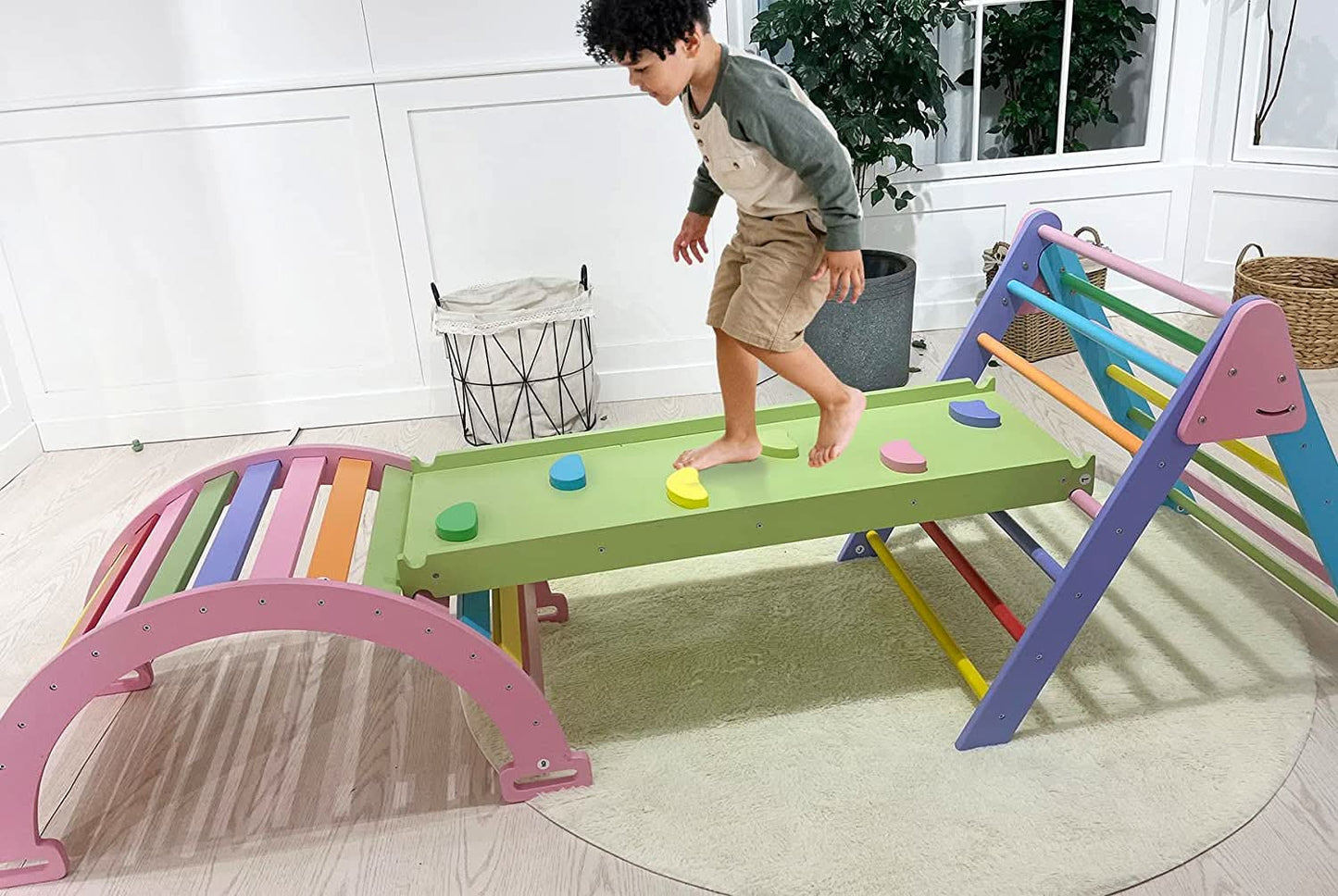 Hazel | Pikler Triangle, Slide & Rocker Set