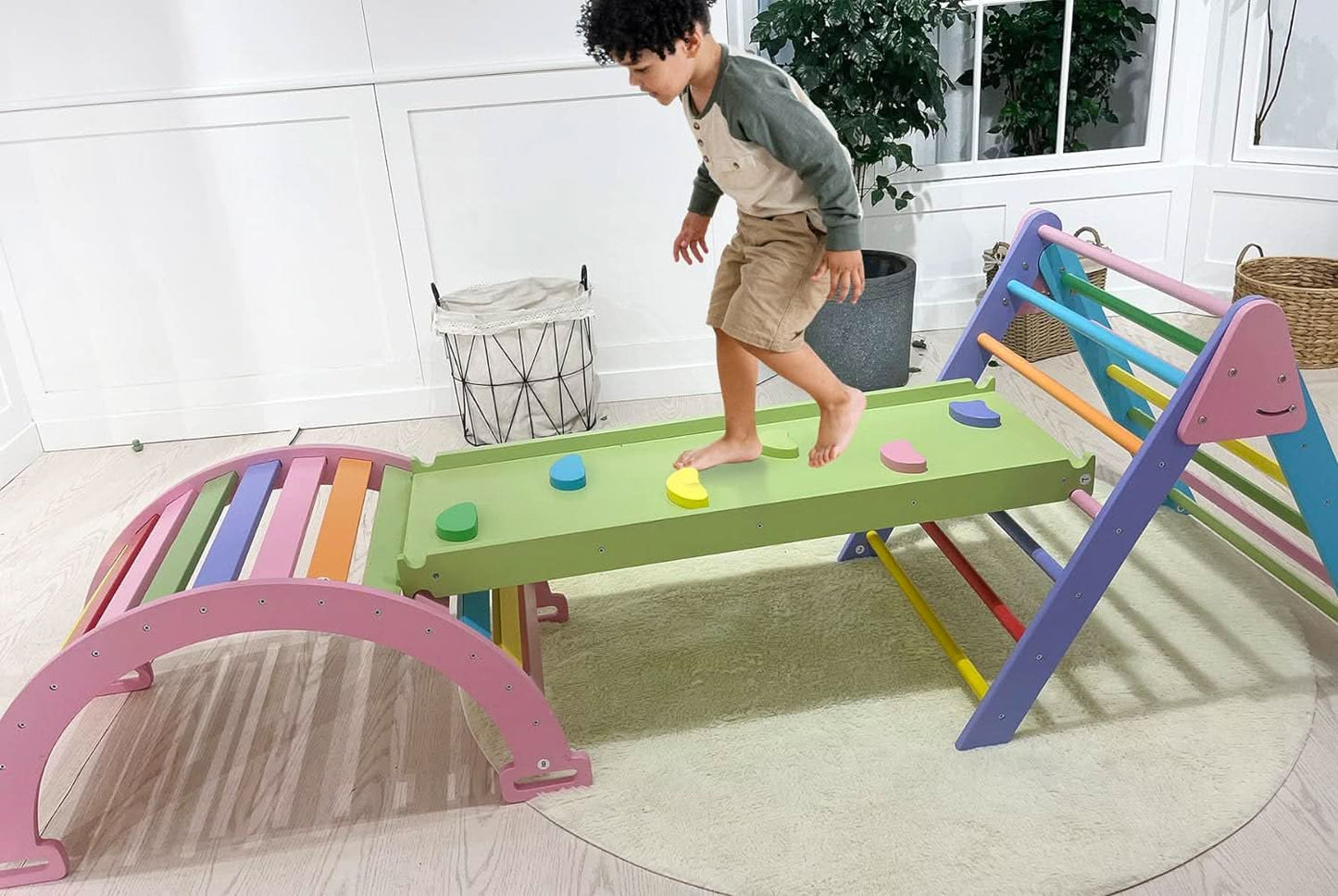 Hazel | Pikler Triangle, Slide & Rocker Set