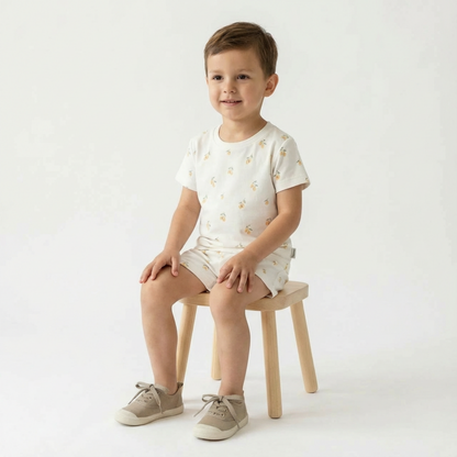 Organic Tee & Shorts Set - Lemons