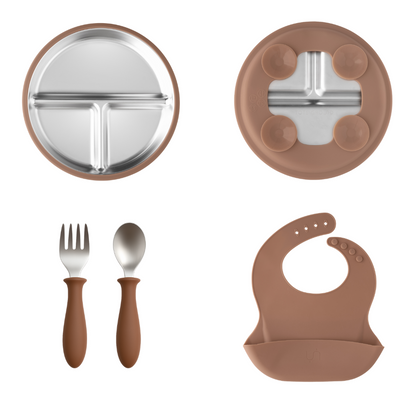 Stainless Steel Toddler Feeding Set 12+ Months- Baby Blue