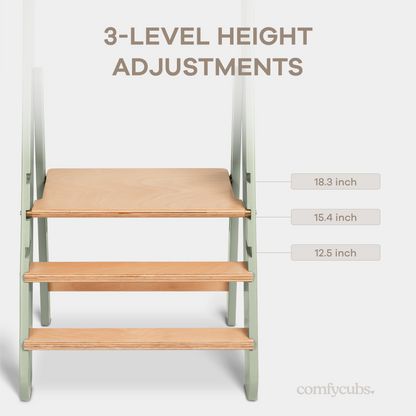 Kids Step Stool for Ages 3+ in Sage