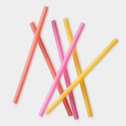 8" Reusable Silicone Straw, 6pk