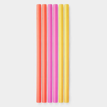 8" Reusable Silicone Straw, 6pk
