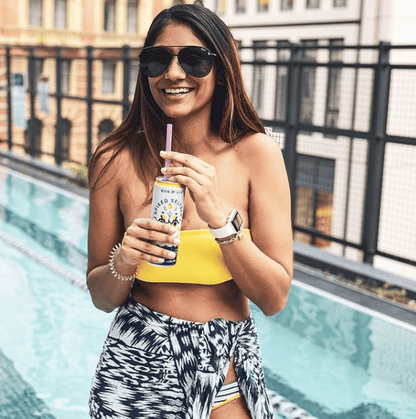 8" Reusable Silicone Straw & Travel Case, 2pk