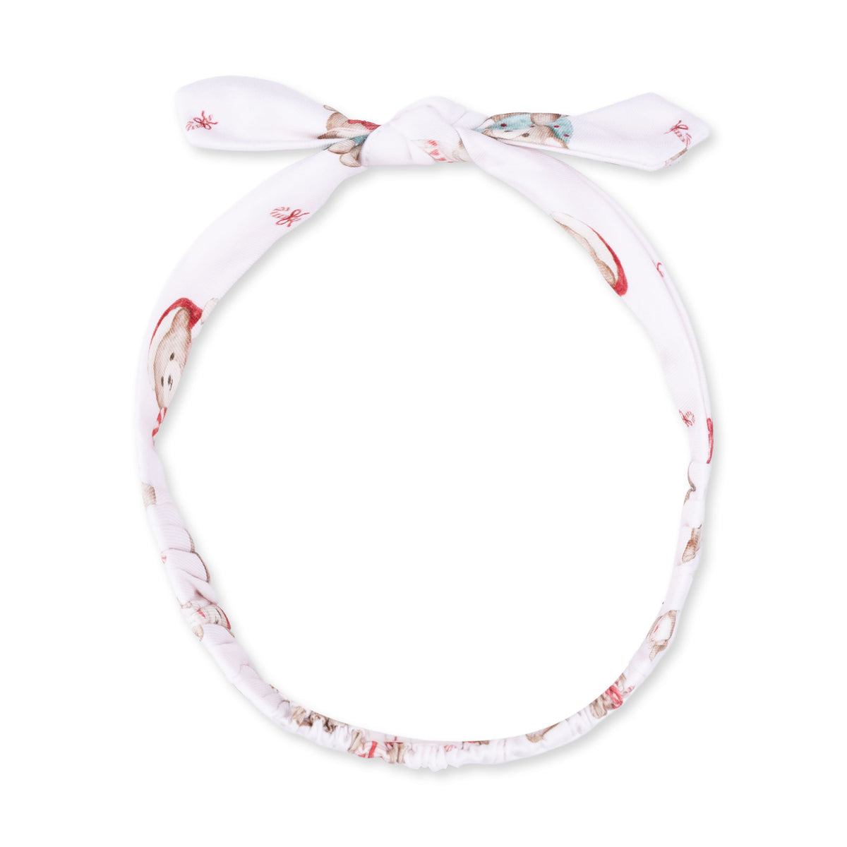 Christmas Teddy Bears Pink - Bamboo - Knot Headband