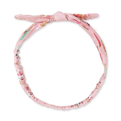 Vintage Reindeer & Santa Pink - Bamboo - Knot Headband