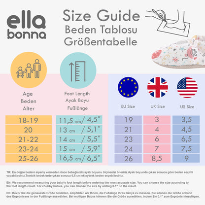 Ella Bonna Baby Moccasins, Slippers, Alfabet