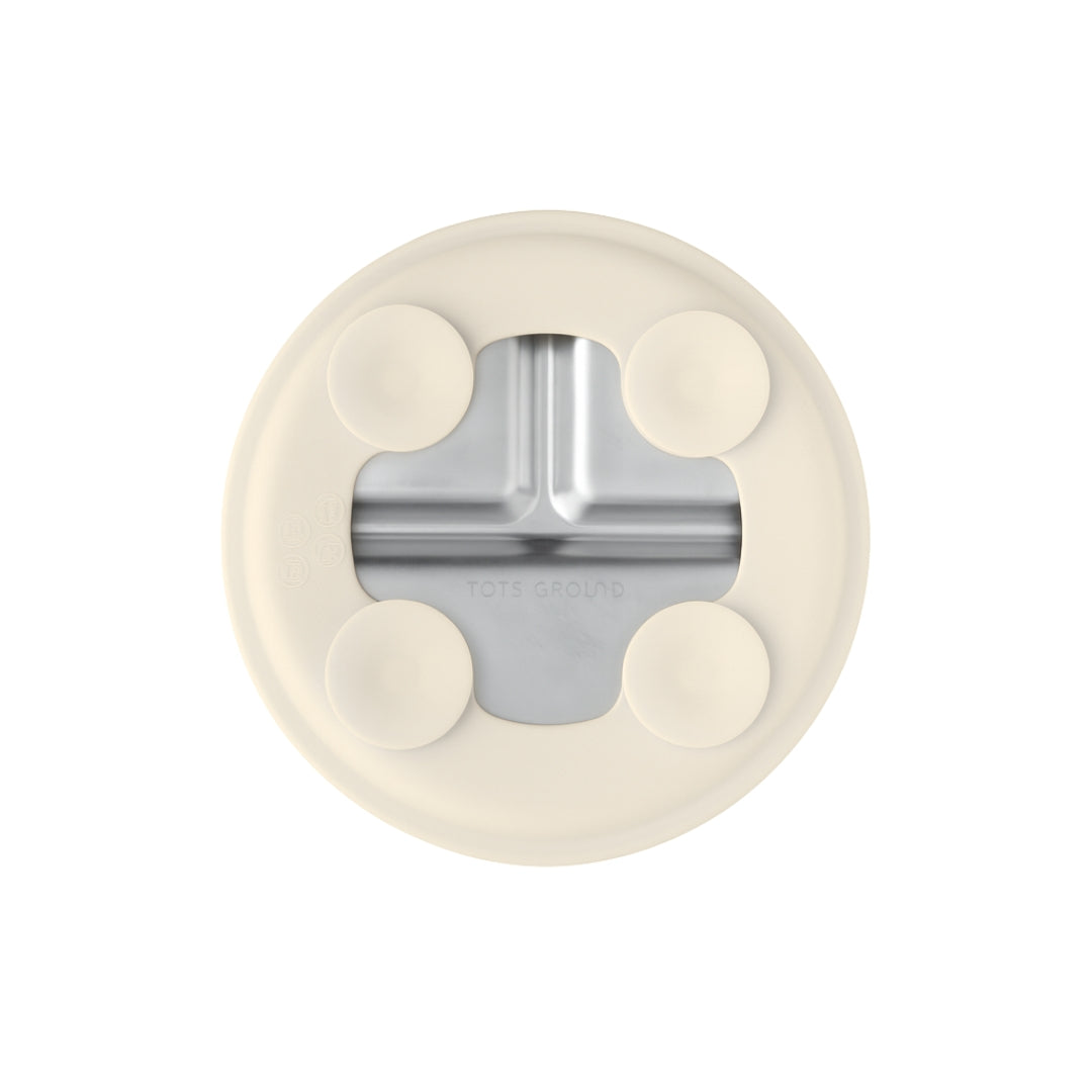 Stainless Steel Suction Plate Set of 2 (Tofu & Pearl Blush)