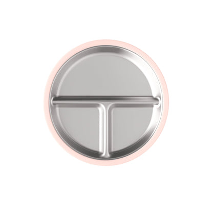 Stainless Steel Suction Plate Set of 2 (Tofu & Pearl Blush)