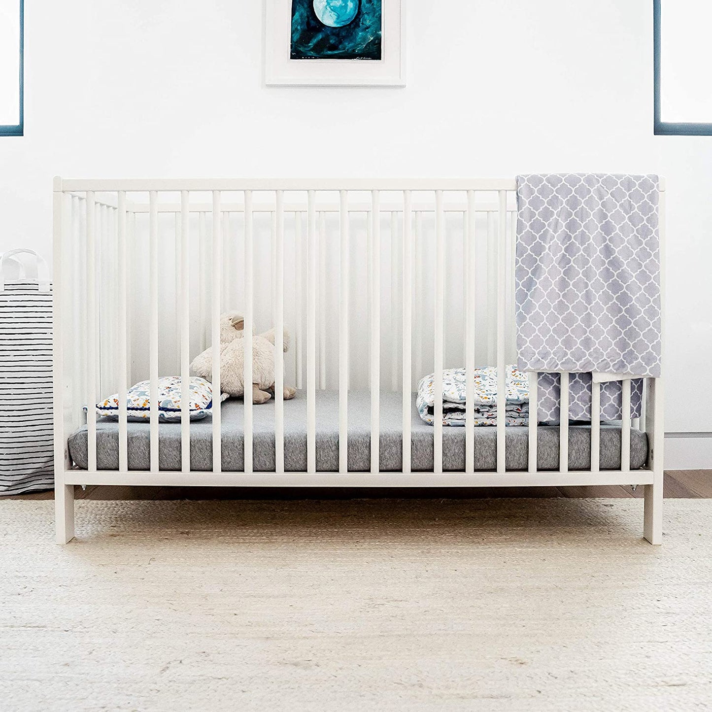 Crib Sheets in Grey