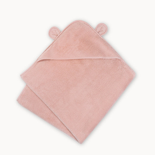 Organic Cotton Hooded Towel, Blush