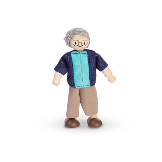 Grandfather Dollhouse Figure - Light Skin Tone