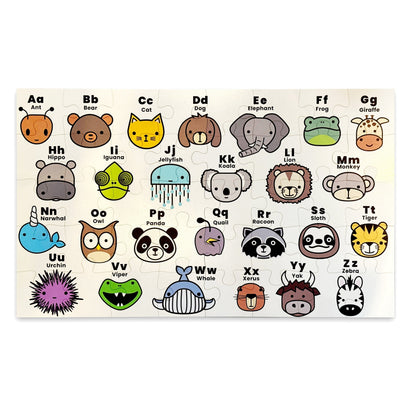 Kids ABC Animal Floor Puzzle – Educational Wooden Alphabet Puzzle for Toddlers & Preschoolers | Made in the USA 🇺🇸