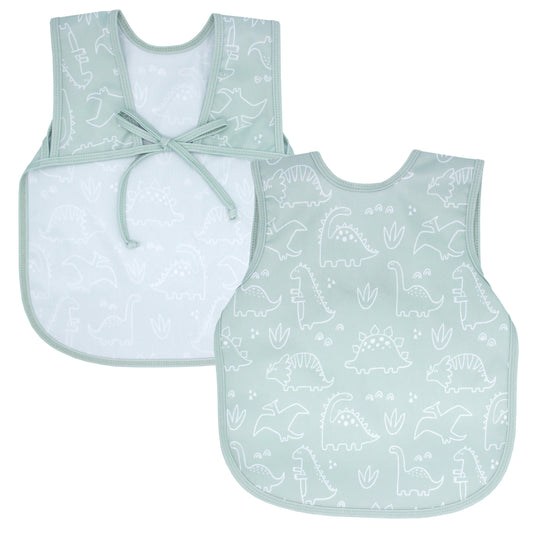 Dino Friends - Sage Bapron SALE **PRESCHOOL SIZE ONLY**