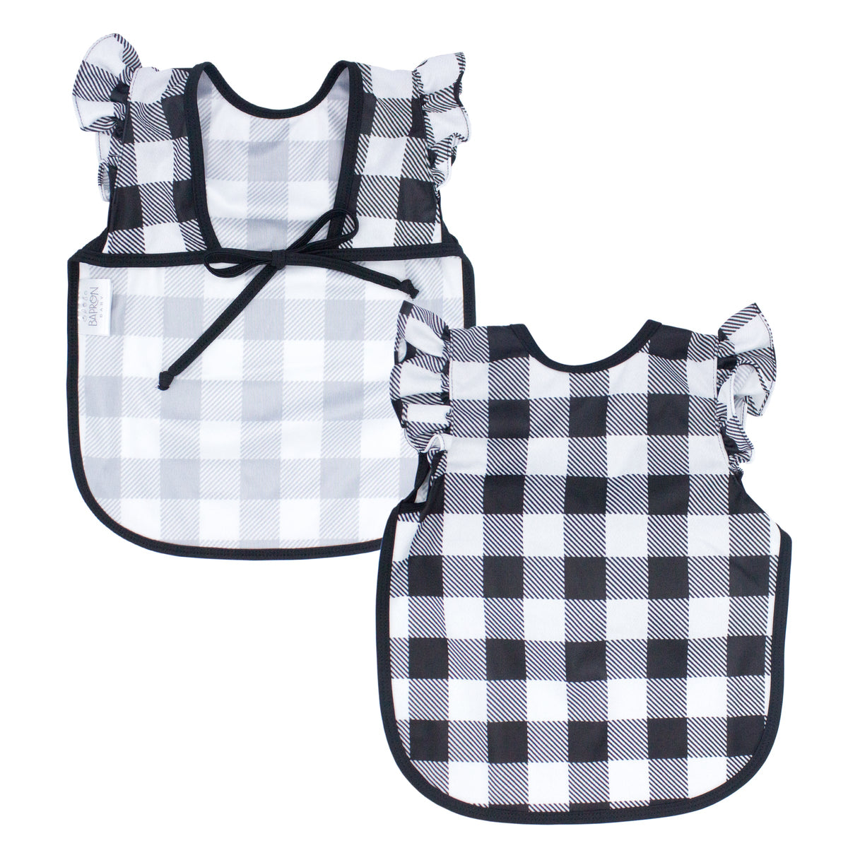White Buffalo Plaid Flutter Bapron