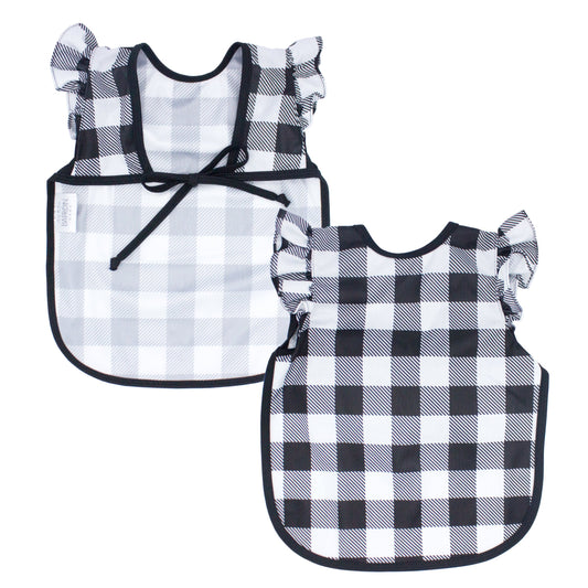 White Buffalo Plaid Flutter Bapron