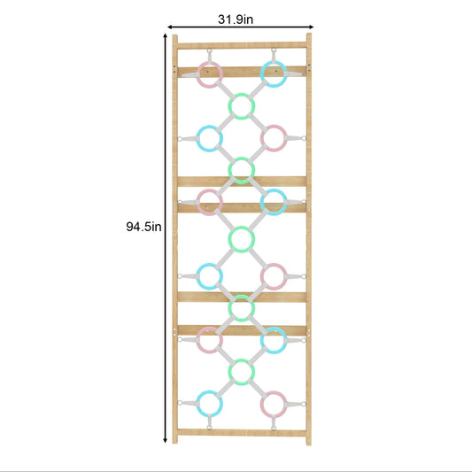 Add-On Ring Wall Panel for 95" Modular Walnut