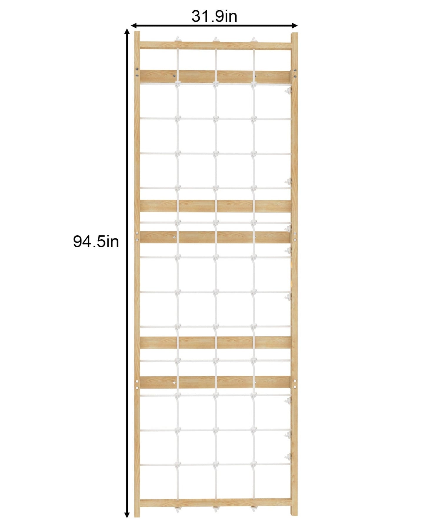 Add-On Rope Wall Panel for 95" Modular Walnut