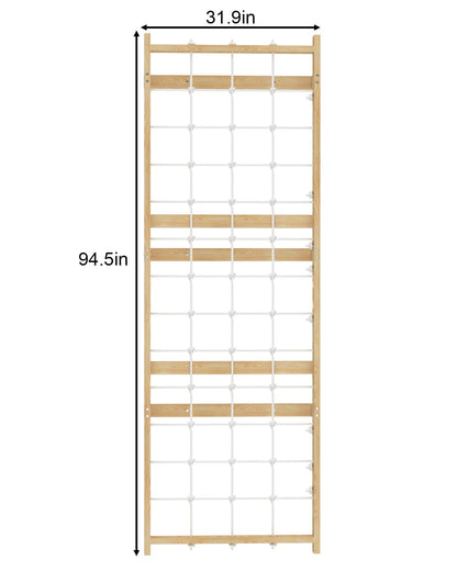 Add-On Rope Wall Panel for 95" Modular Walnut