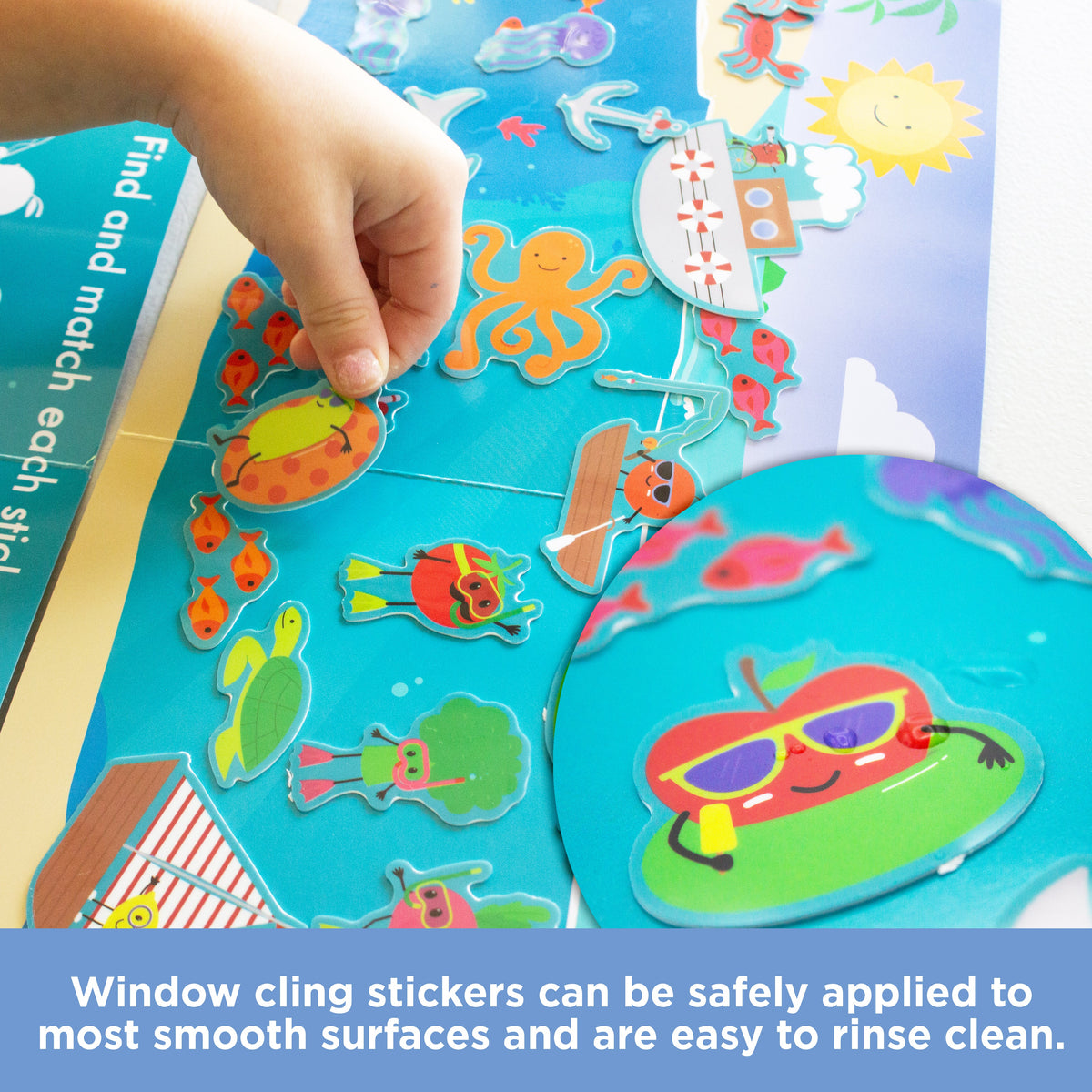 Avi's Adventures Under The Sea Reusable Sticker Book + Marker Set (ages 3+)