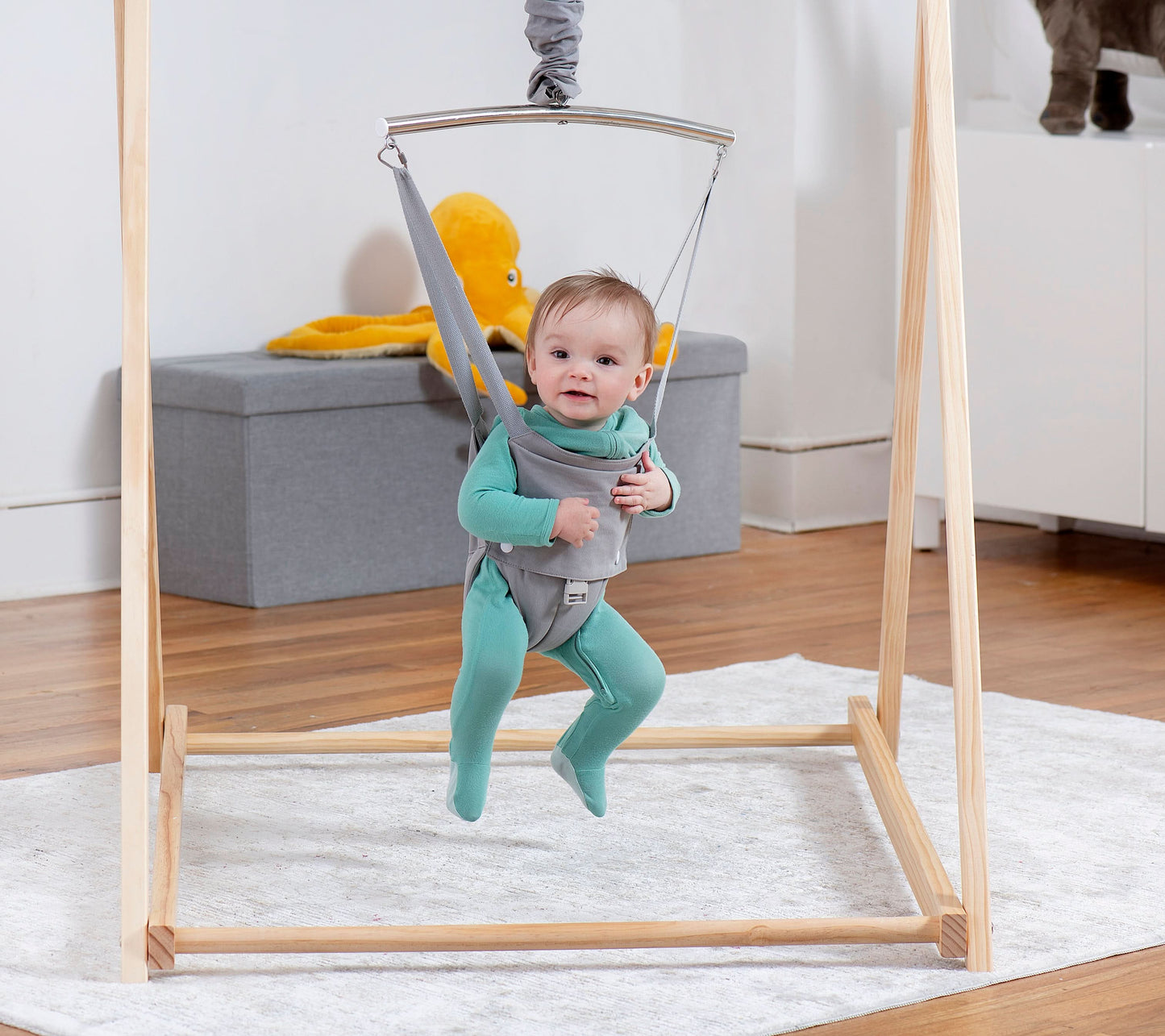 Tulip | Foldable Baby Bouncer - Gray