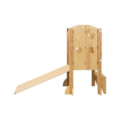 Laurel 4-in-1 Foldable Kitchen Tower, Step Stool, Slide & Chalkboard for Toddlers