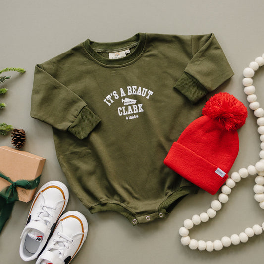 It's a Beaut Clark Christmas Sweatshirt Romper