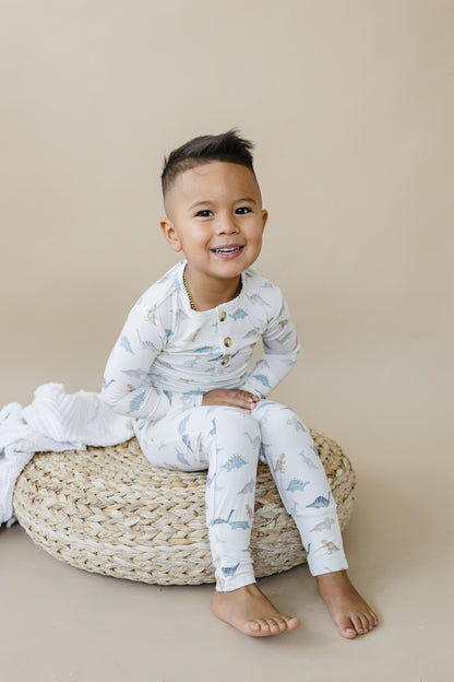 Snugglesaurus 2pc Henley Bamboo Pajamas - Sizes Newborn & Up!
