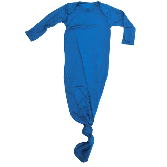 Blue Knotted Newborn Baby Gown