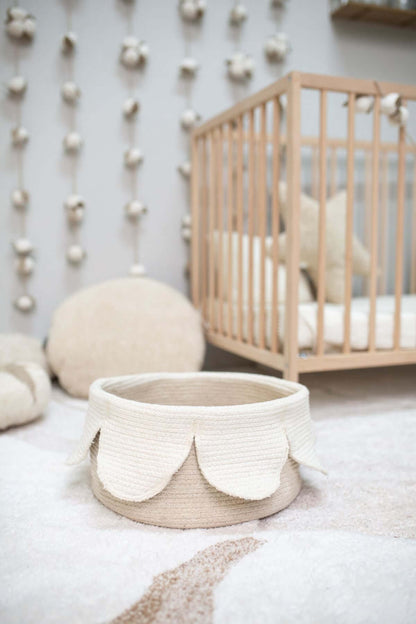 Ivory Petals Basket