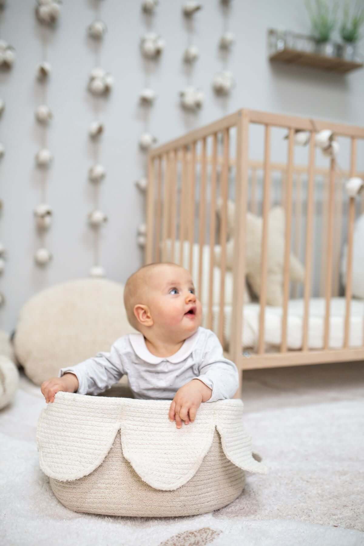 Ivory Petals Basket