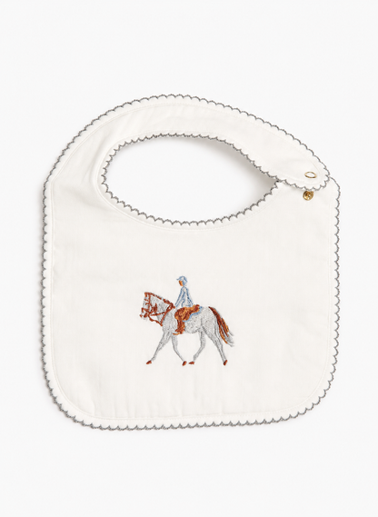 Baby Classic Bib - Embroidered Horse
