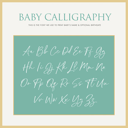 Baby's First Book, Calligraphy